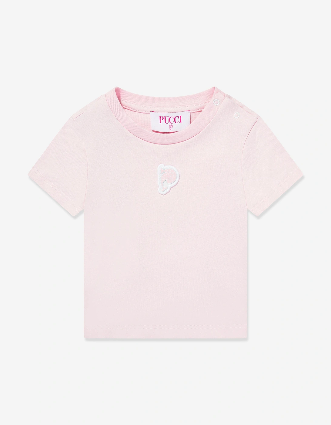 Baby Girls Logo T-Shirt in Pink, 5 of 4