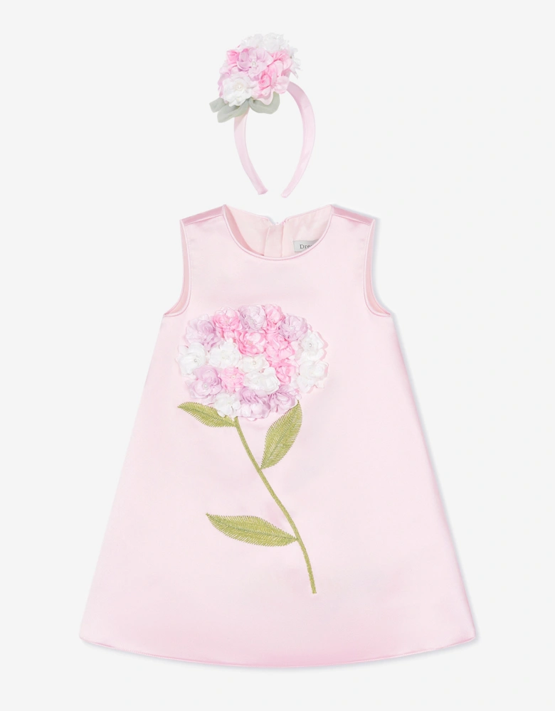 Girls Flower Occasion Dress in Pink