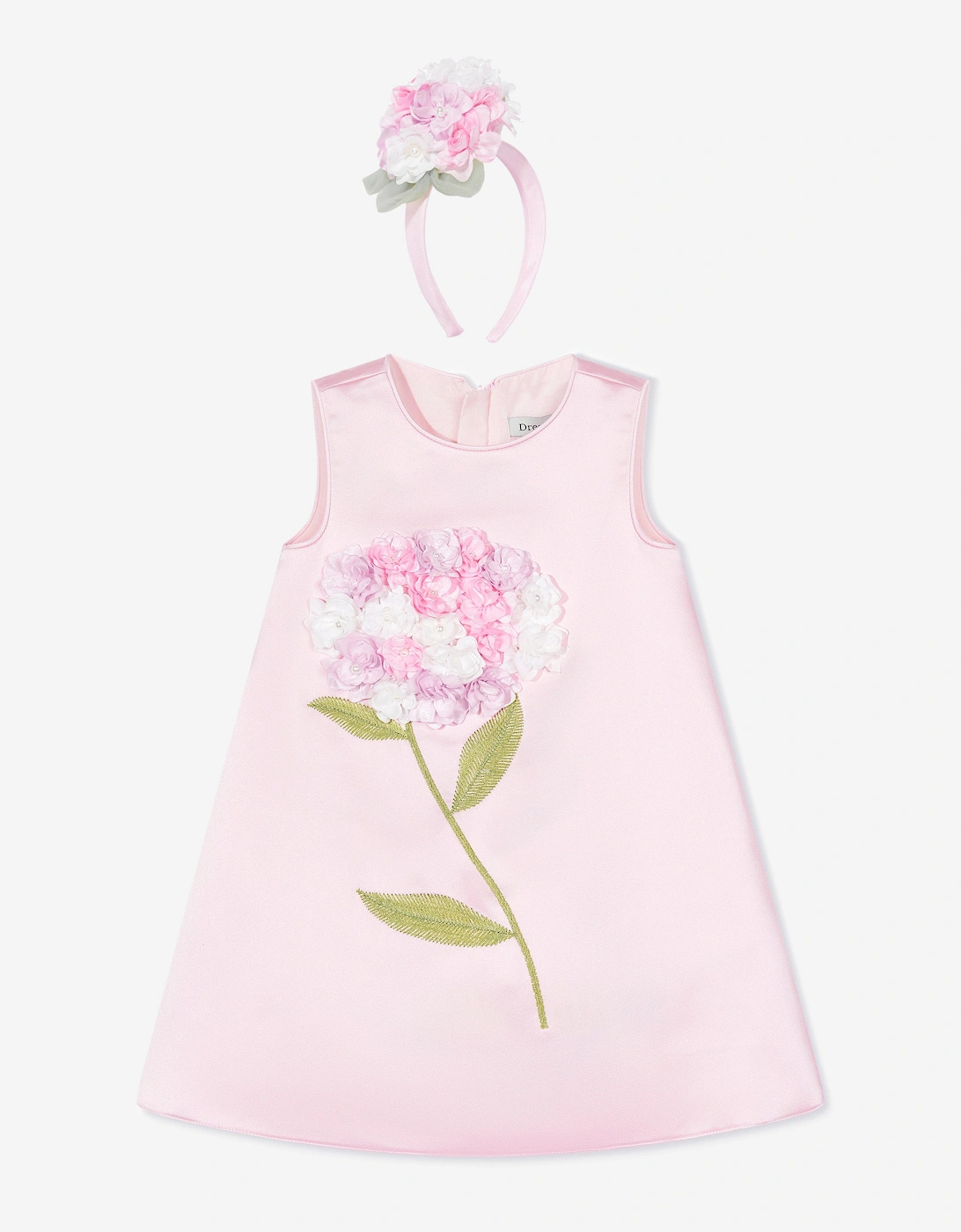 Girls Flower Occasion Dress in Pink, 7 of 6