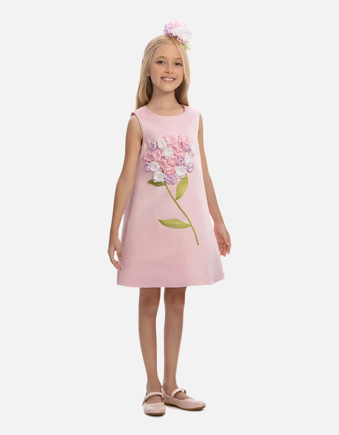 Girls Flower Occasion Dress in Pink