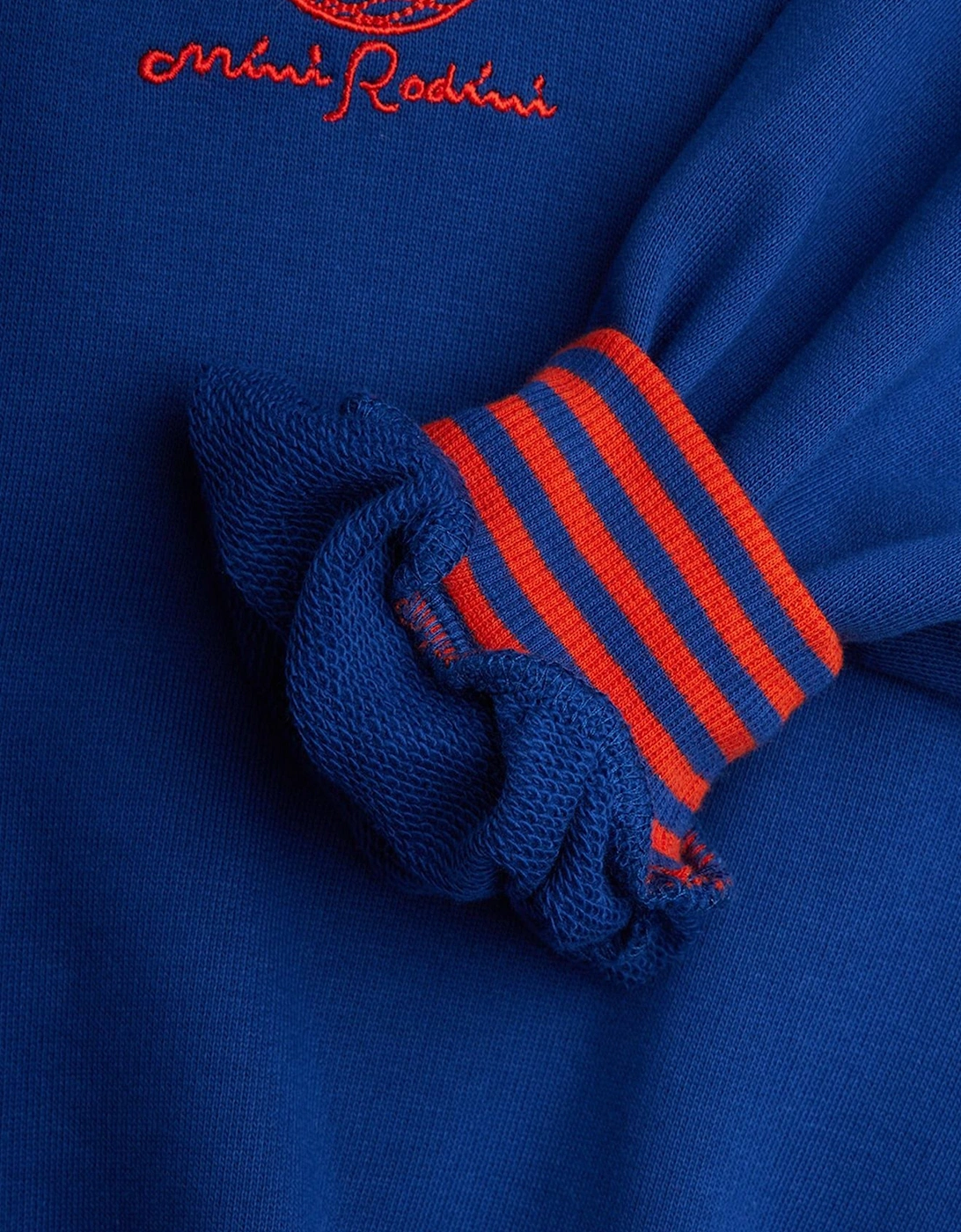 Kids Embroidered Earth Sweatshirt in Blue