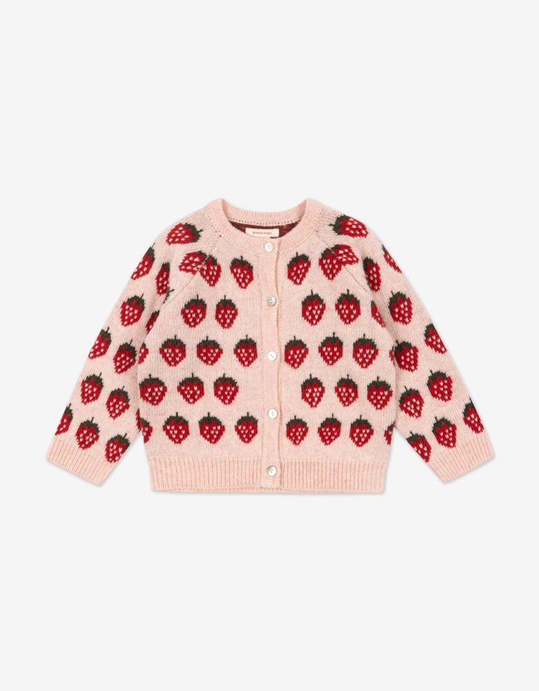 Konges Sløjd Girls Belou Knit Cardigan in Pink
