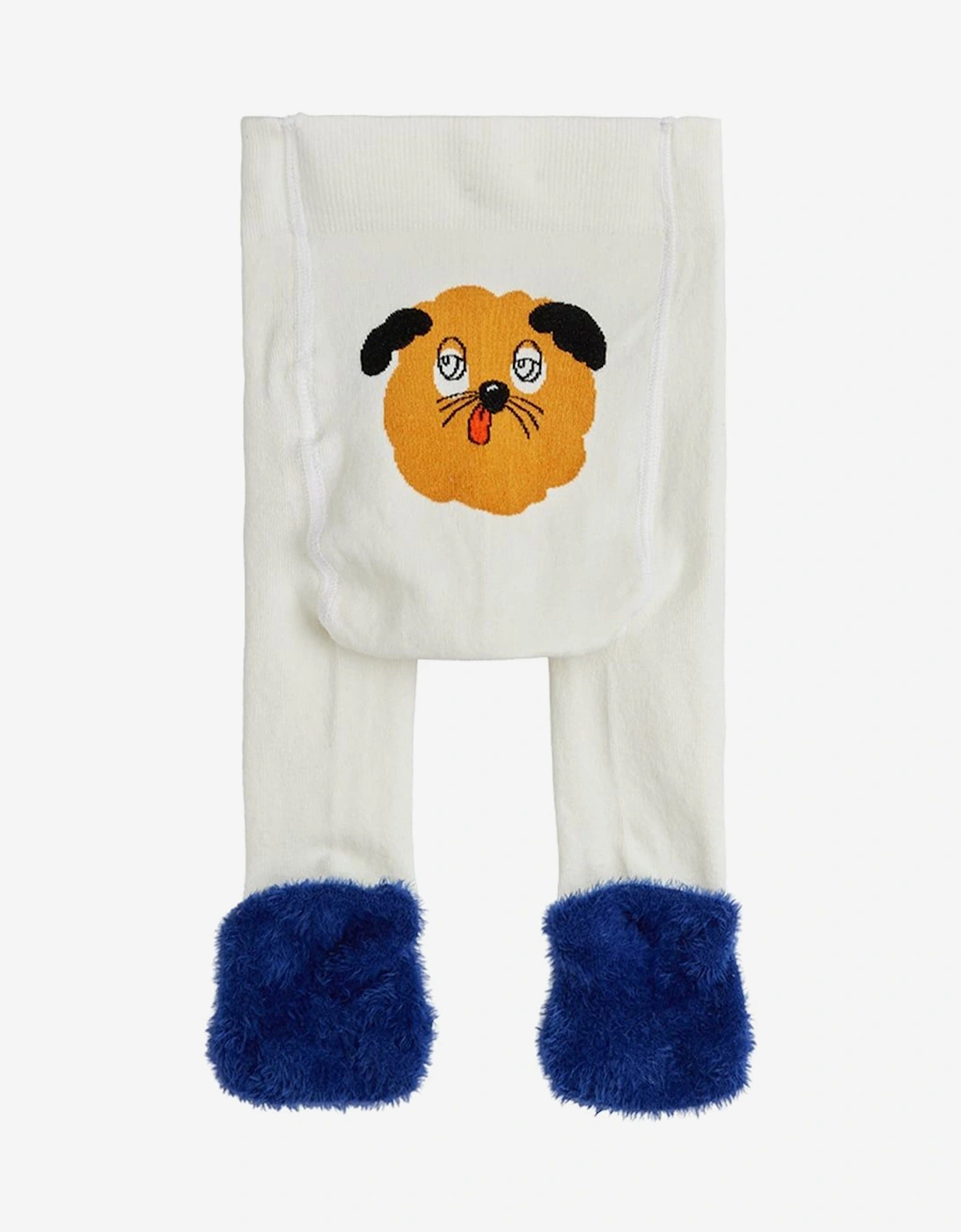 Baby Girls Doggie Anti-Slip Tights in Ivory