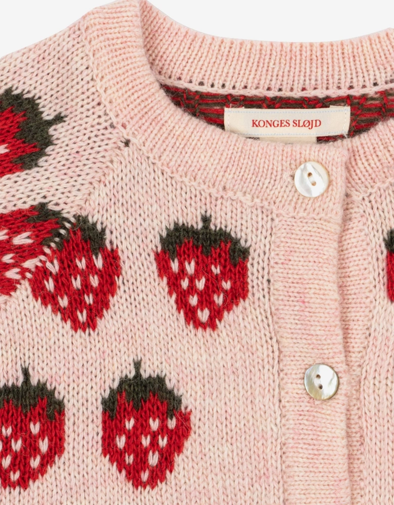 Konges Sløjd Girls Belou Knit Cardigan in Pink