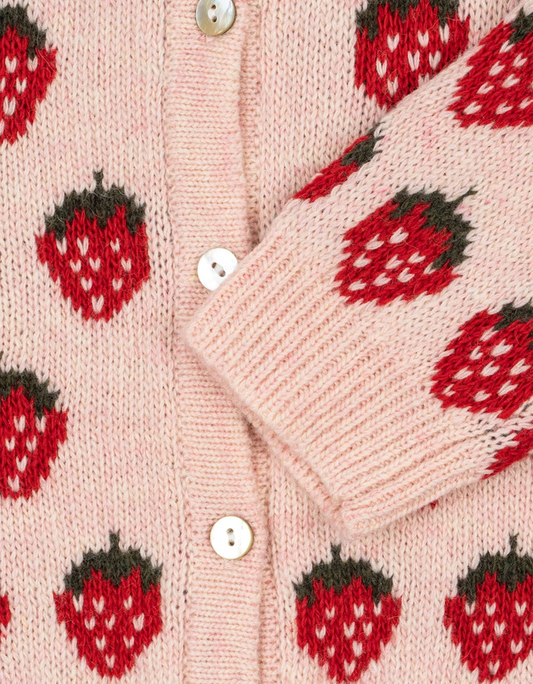 Konges Sløjd Girls Belou Knit Cardigan in Pink