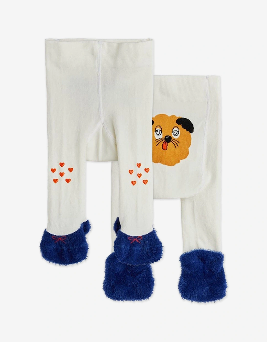 Baby Girls Doggie Anti-Slip Tights in Ivory, 6 of 5