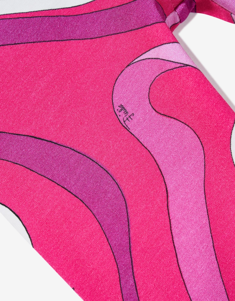 Girls Iride Print Leggings in Pink