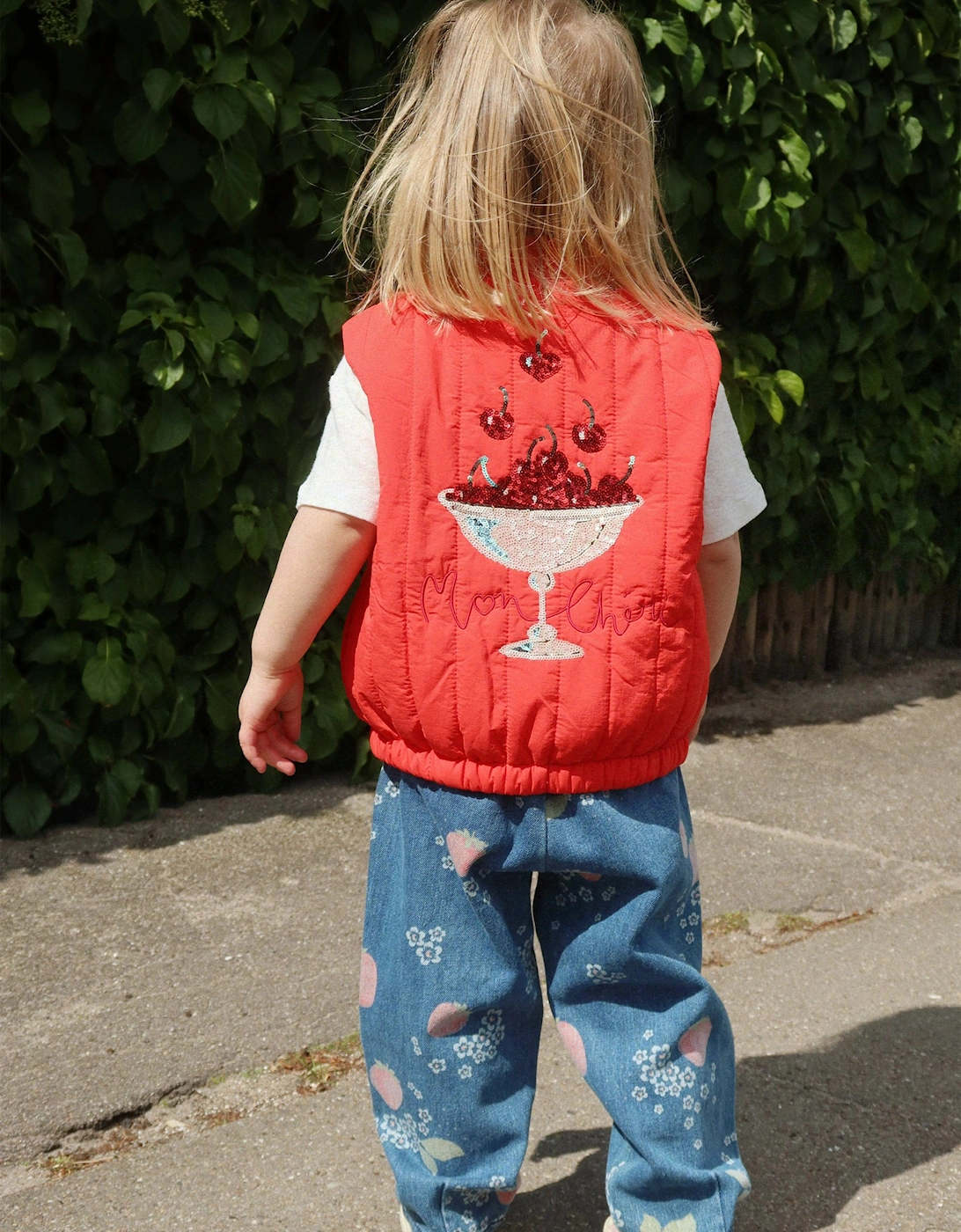Konges Sløjd Girls Juno Sequin Gilet in Red