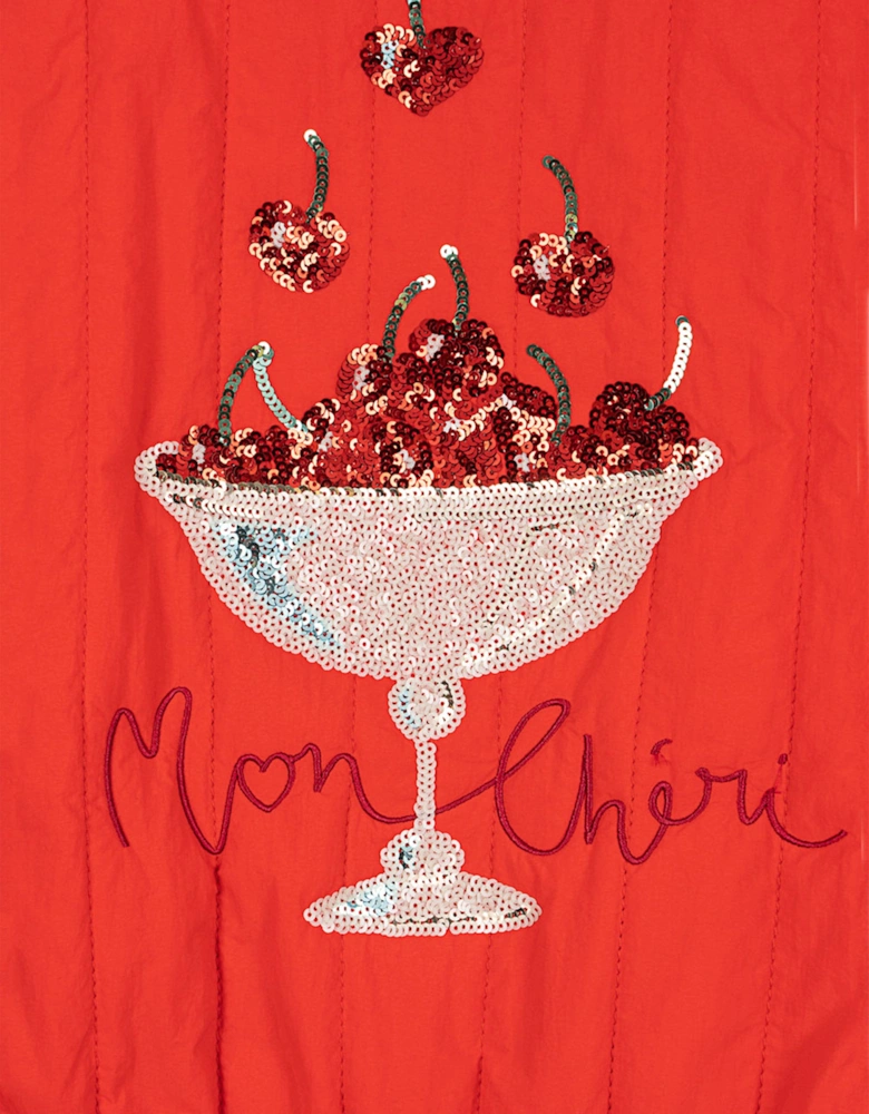 Konges Sløjd Girls Juno Sequin Gilet in Red