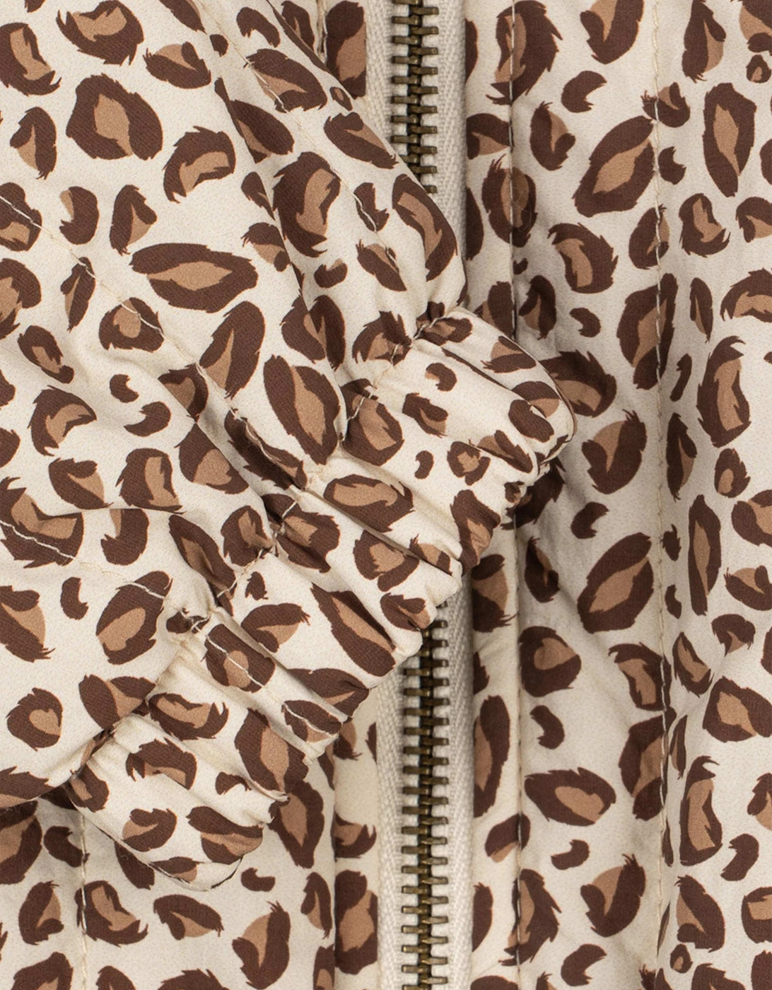 Konges Sløjd Girls Juno Printed Sequin Bomber Jacket in Beige