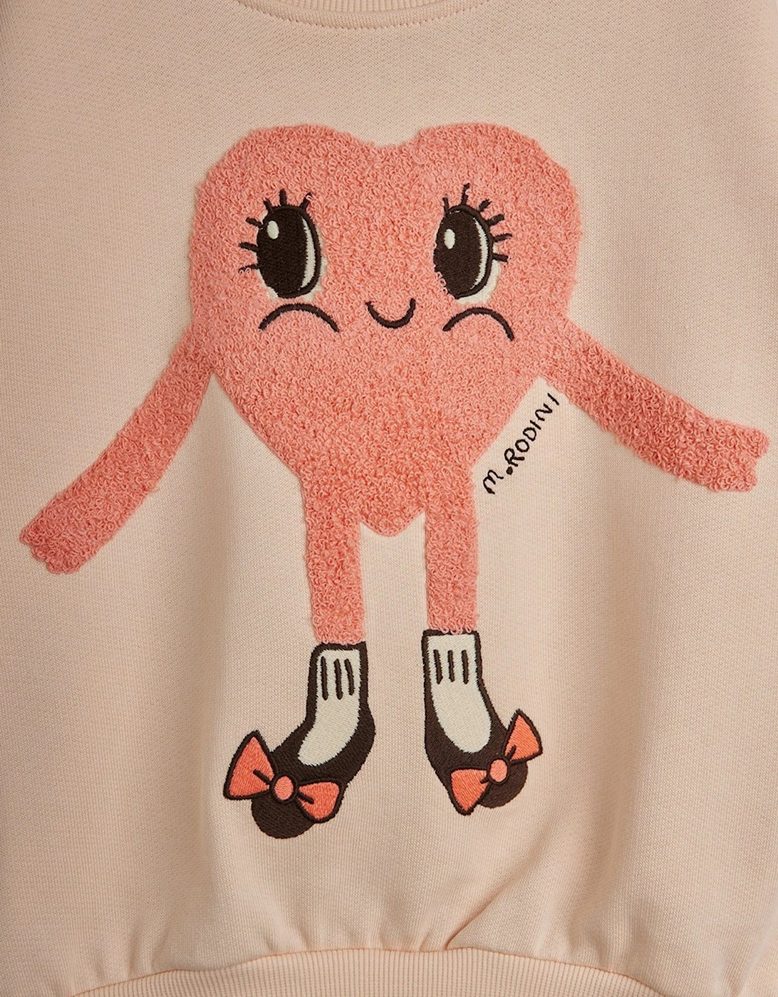 Girls Heart in Shoes Chenille Sweatshirt in Pink