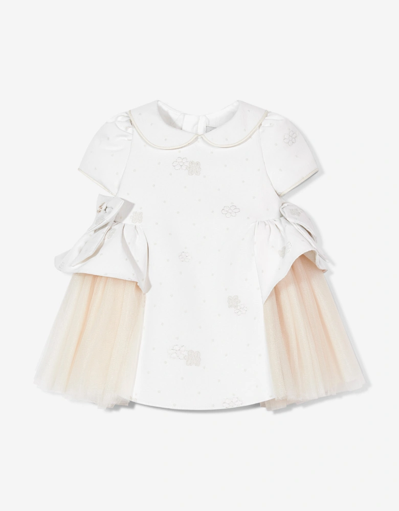 Baby Girls Occasion Dress with Headband in Ivory