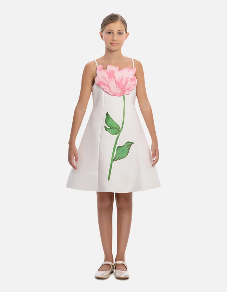 Girls Flower Occasion Dress in Ivory