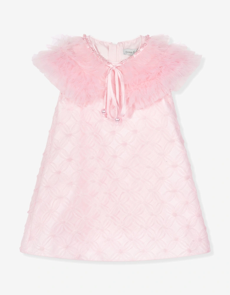 Girls Occasion Dress and Cape Set in Pink