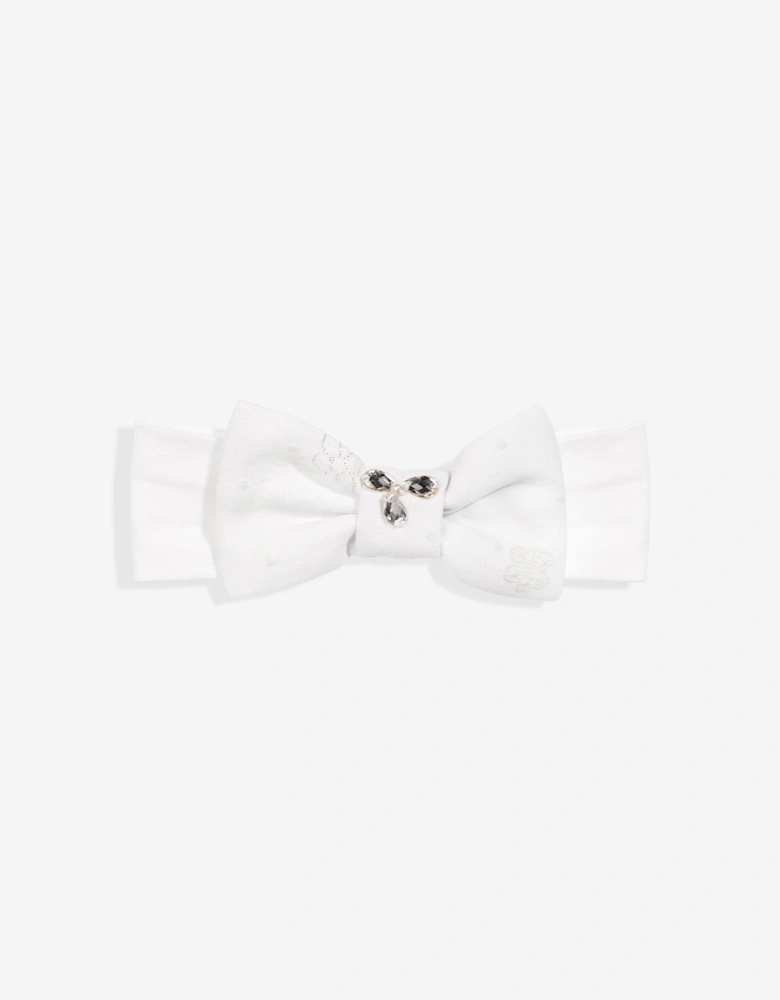 Baby Girls Occasion Dress with Headband in Ivory