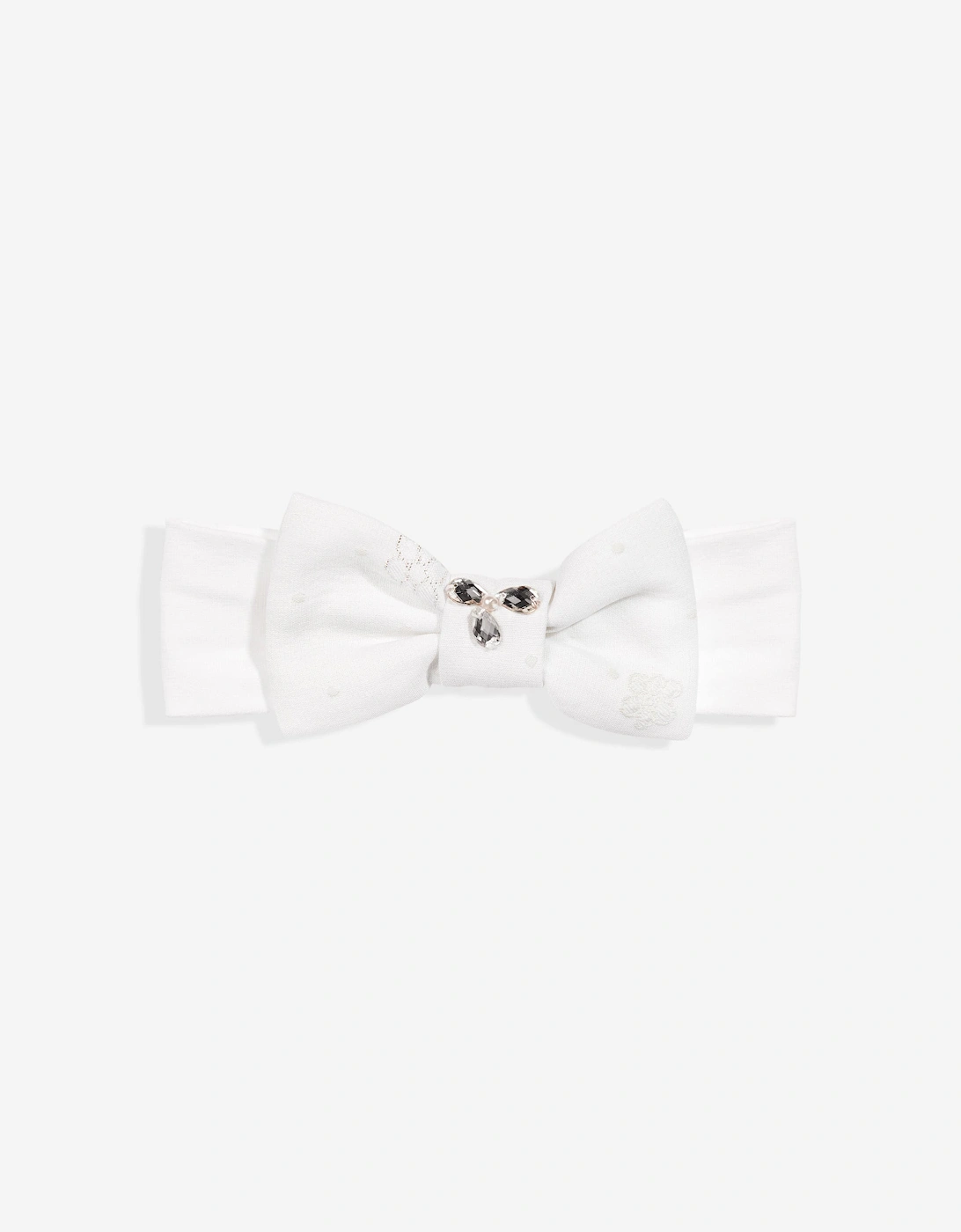 Baby Girls Occasion Dress with Headband in Ivory