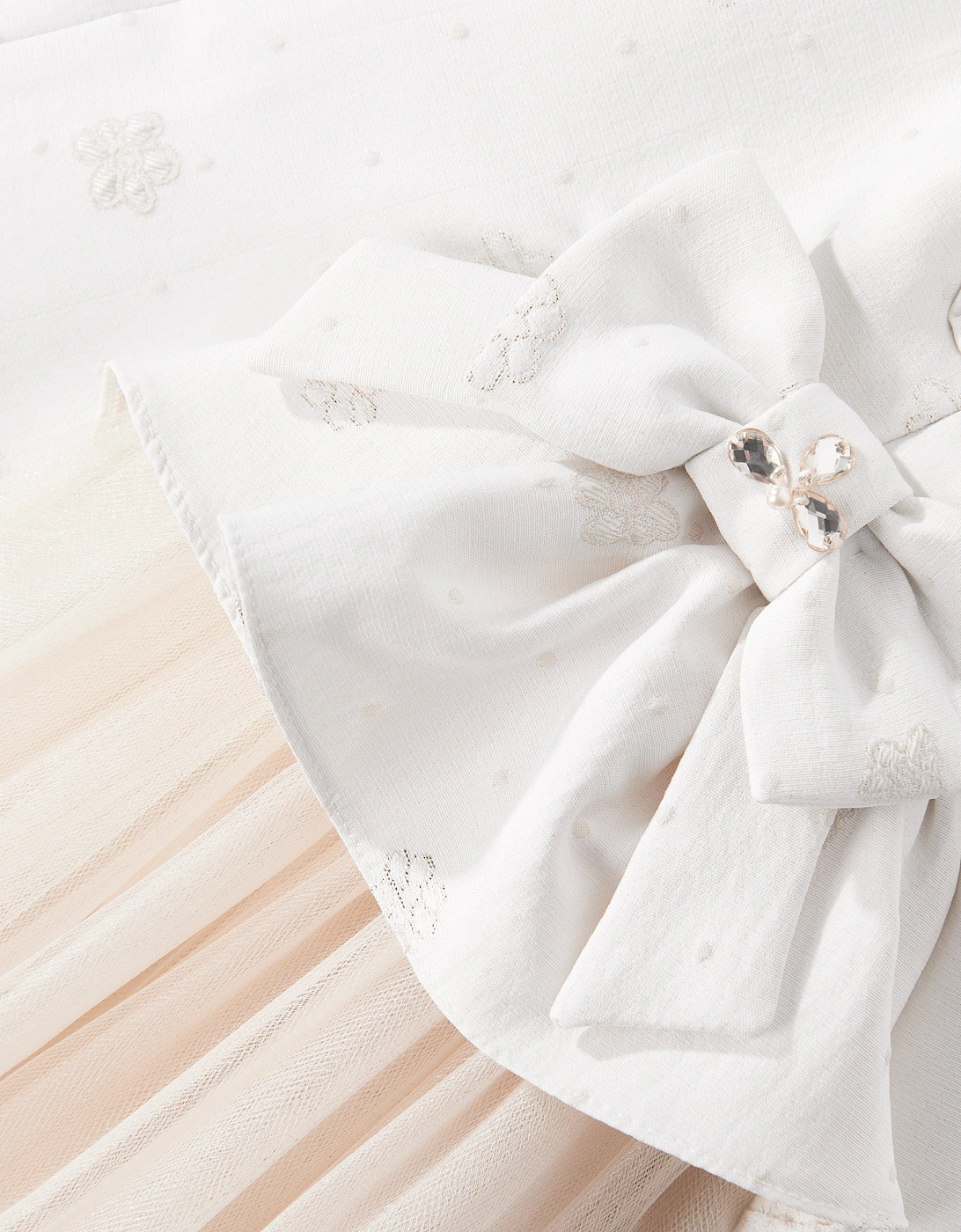 Baby Girls Occasion Dress with Headband in Ivory