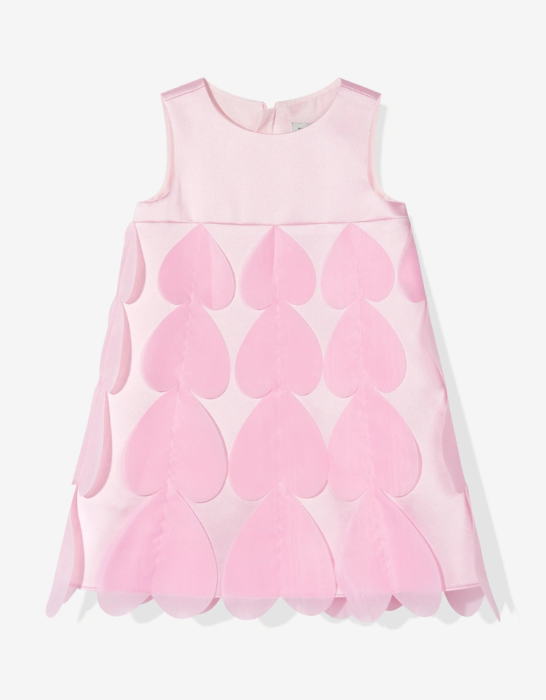 Girls Heart Occasion Dress and Cape Set in Pink