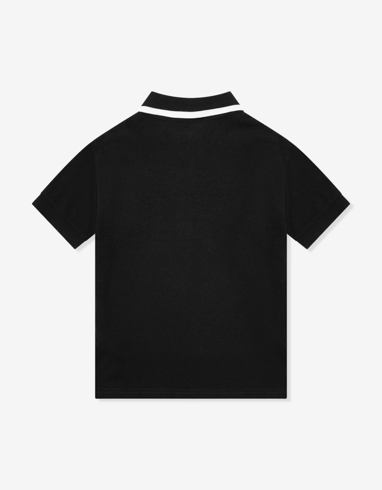 Boys Logo Polo Shirt in Black