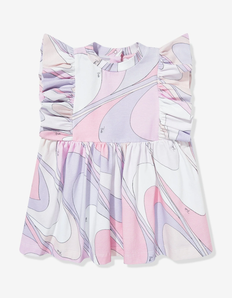 Baby Girls Marmo Jersey Dress in Pink
