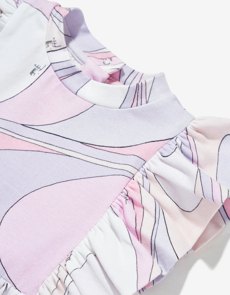 Baby Girls Marmo Jersey Dress in Pink