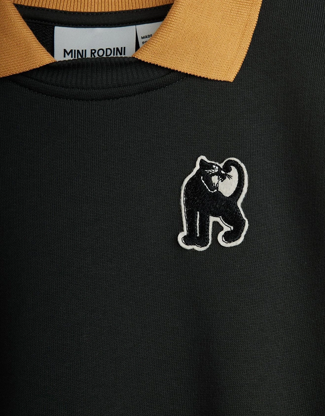 Kids Panther Patch Collar Sweatshirt in Black