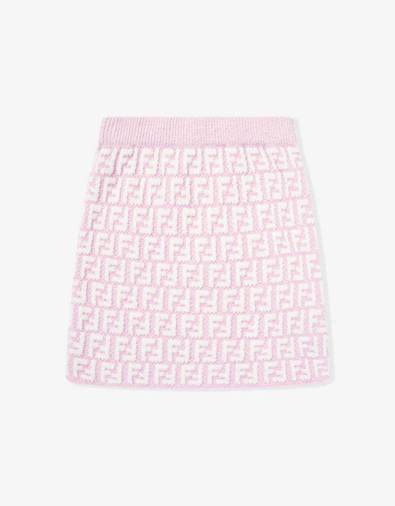 Girls FF Logo Skirt in Pink