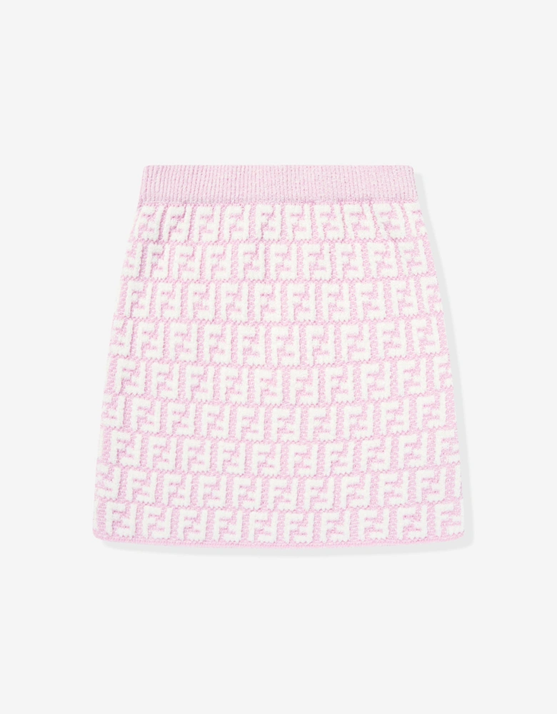 Girls FF Logo Skirt in Pink