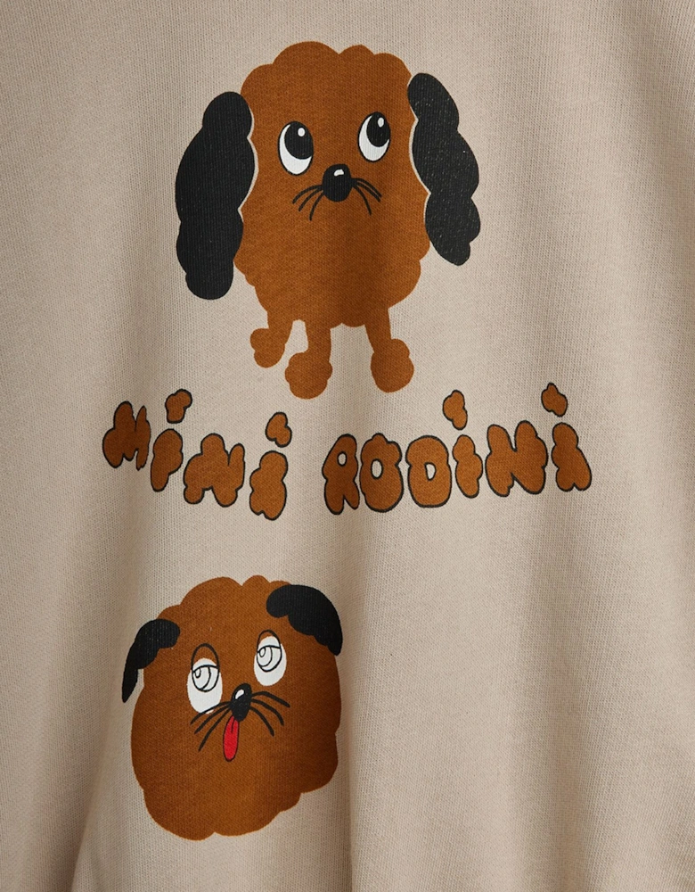 Kids Doggies Sweatshirt in Beige