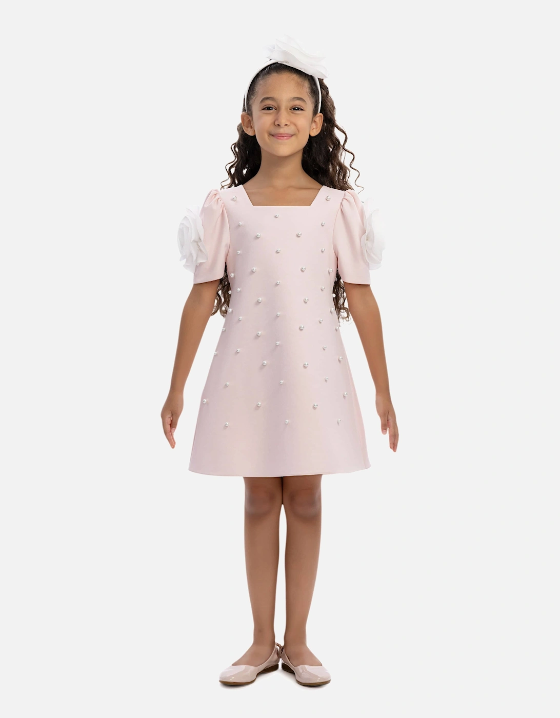 Girls Flower Occasion Dress in Pink