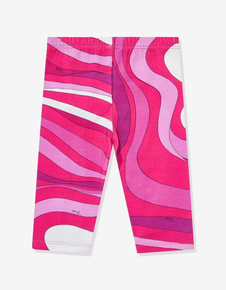 Baby Girls Cotton Leggings in Pink
