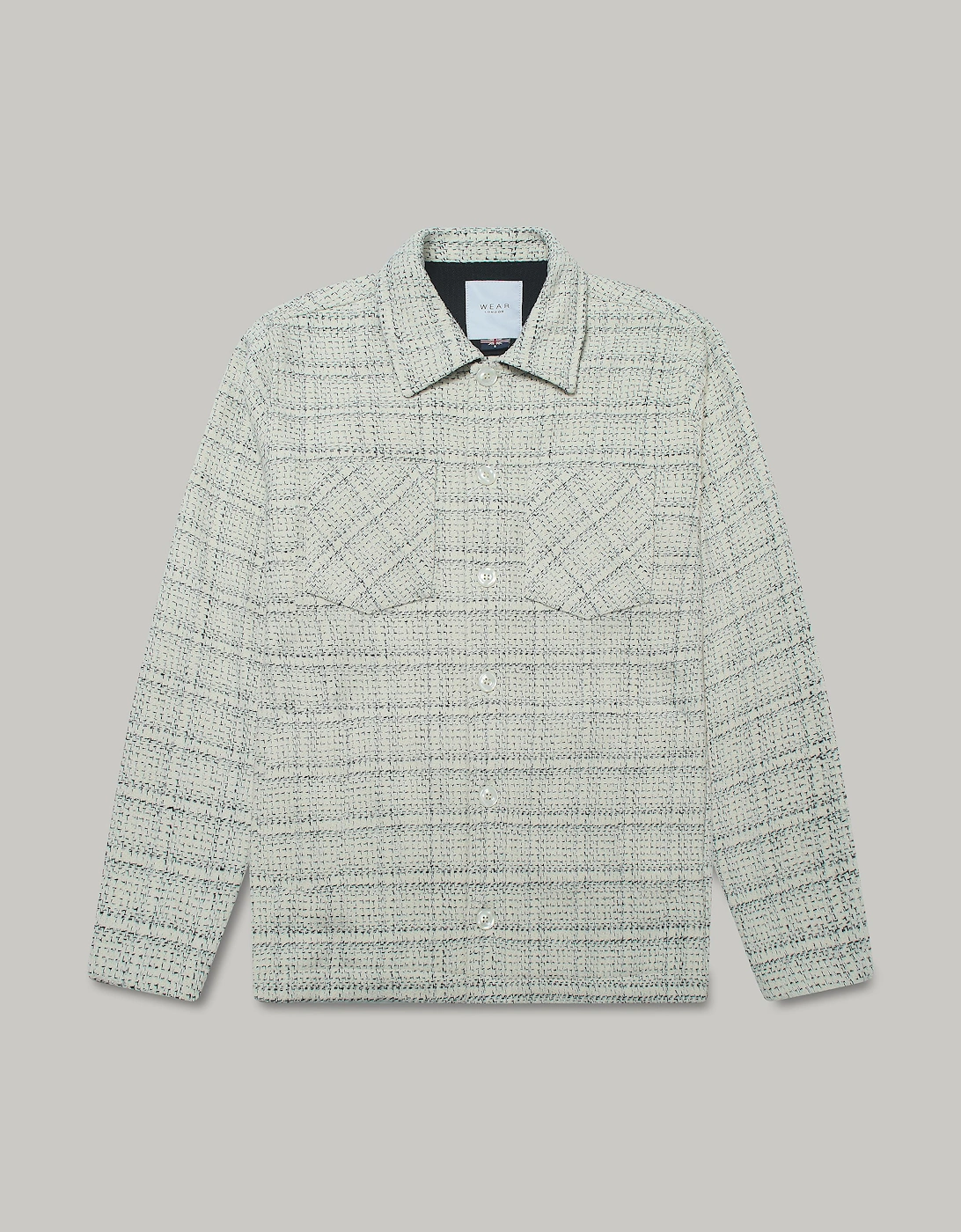 Bart Frame Overshirt - Ecru / Black, 8 of 7