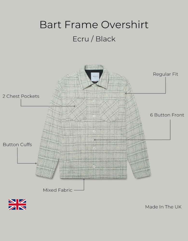 Bart Frame Overshirt - Ecru / Black