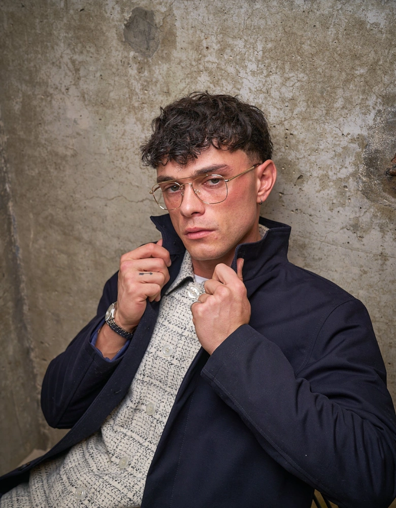 Bart Frame Overshirt - Ecru / Black