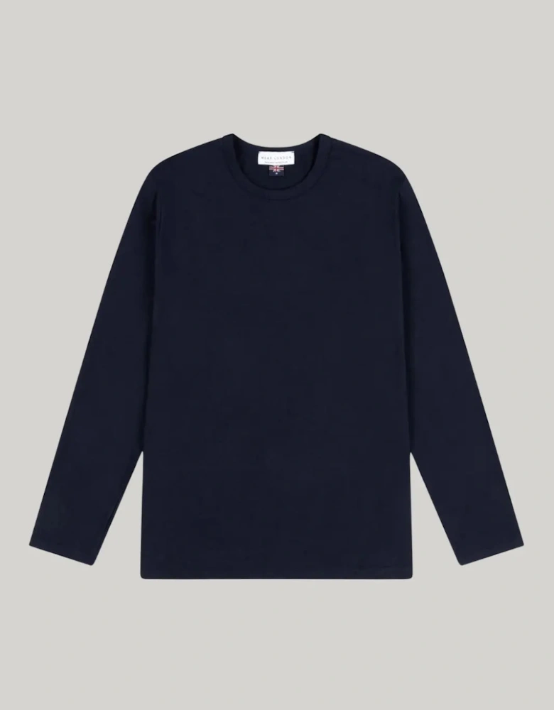 Bevis Long Sleeve Cotton t-shirt - Navy