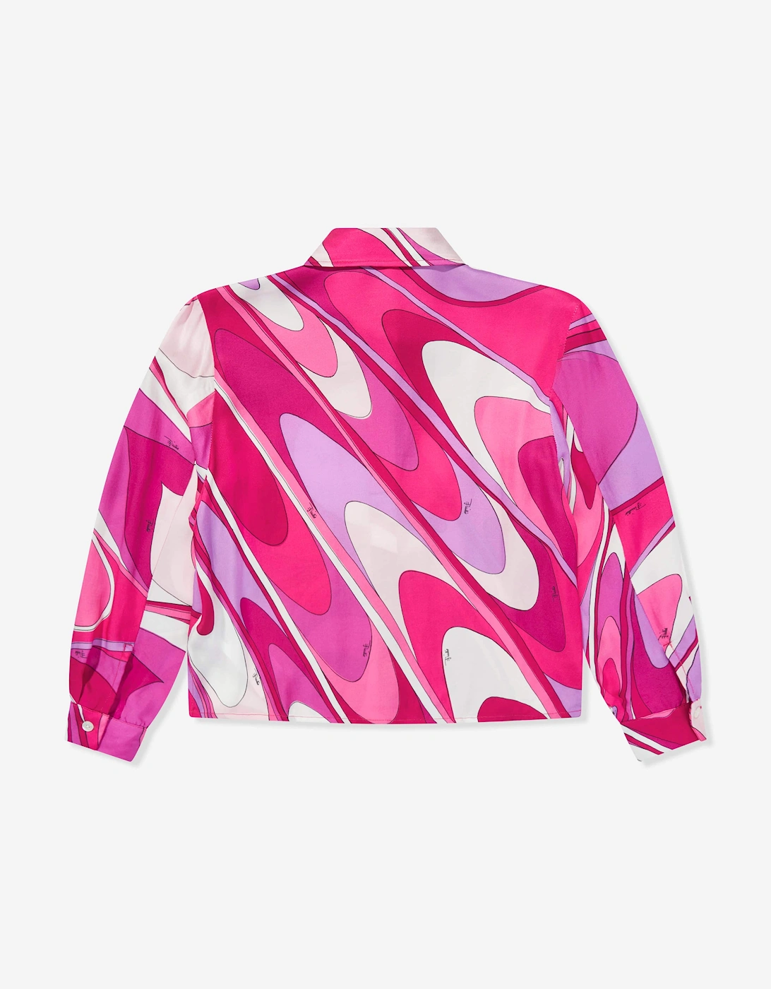 Girls Onde Print Blouse in Pink
