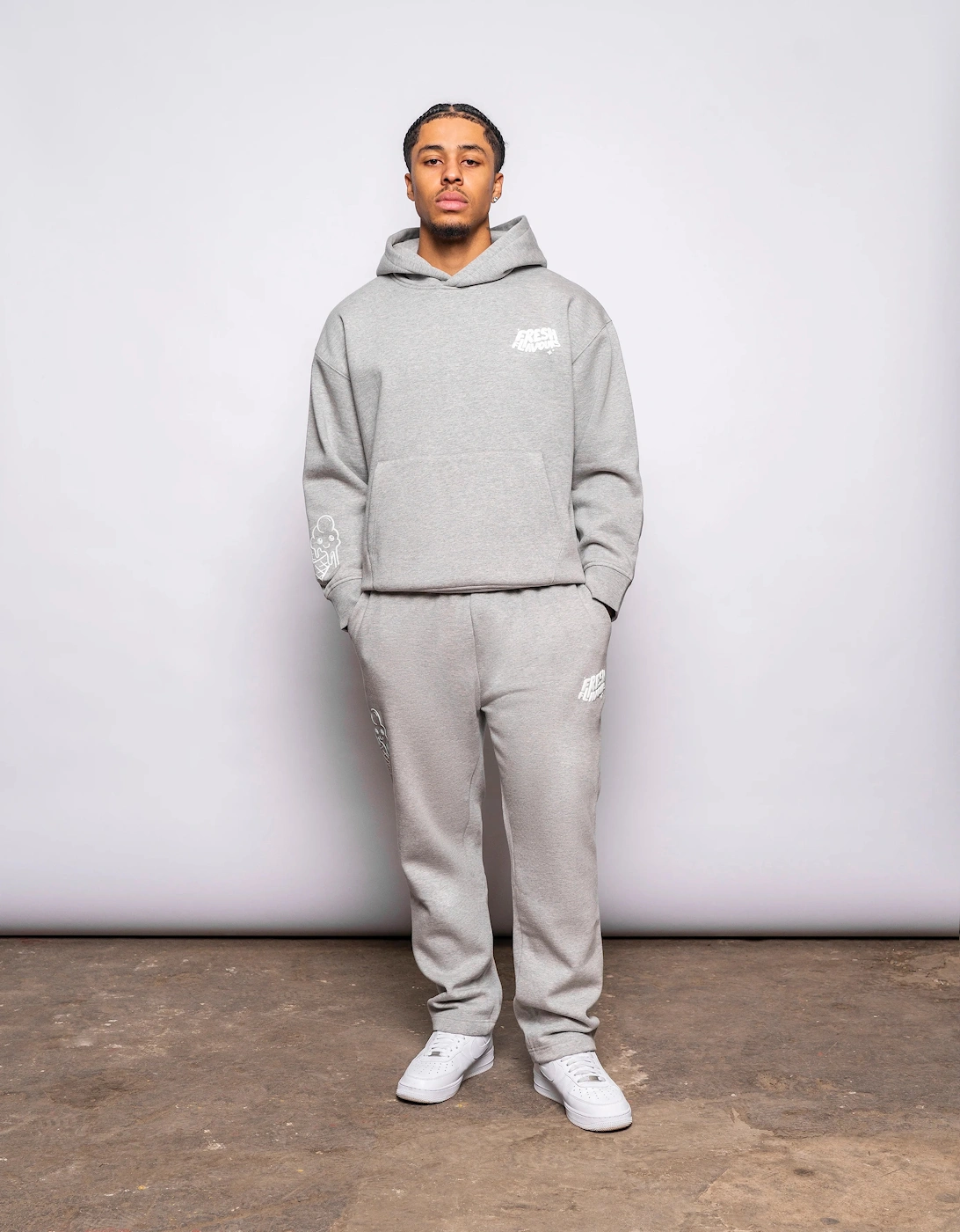 Fresh Flavours  Hoodie - Marl Grey