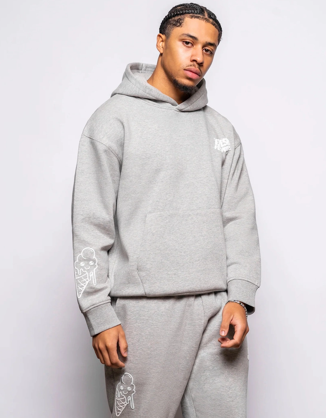Fresh Flavours  Hoodie - Marl Grey