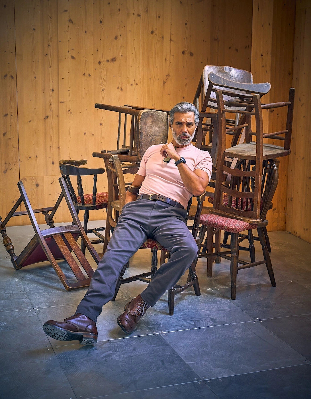 Crispin Superflex Chino - Grey