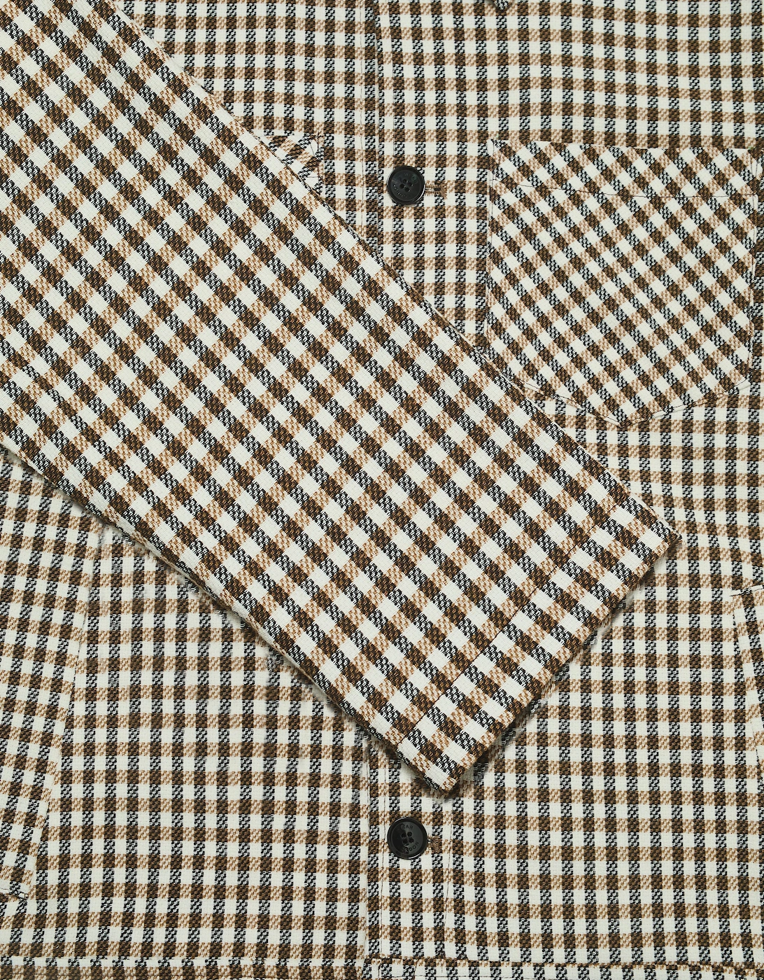 Turner Shacket - Tan Check Silvia