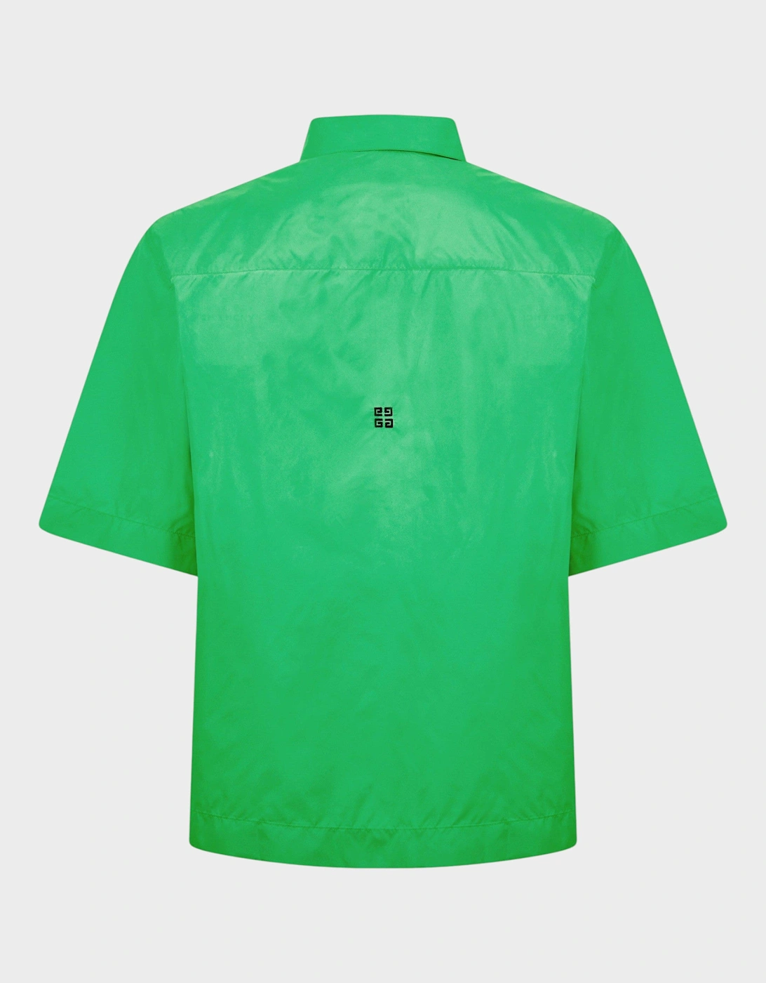 Logo Patch Short-Sleeved Overshirt Green