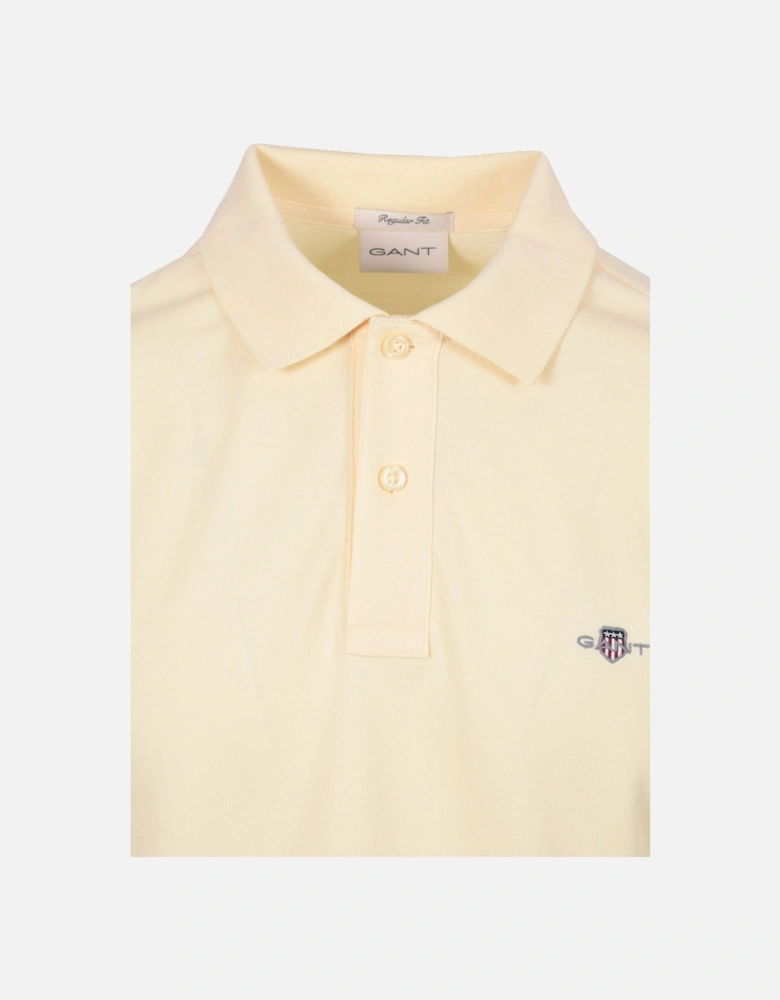 REG SHIELD SS PIQUE POLO SHIRT VANILLA YELLOW