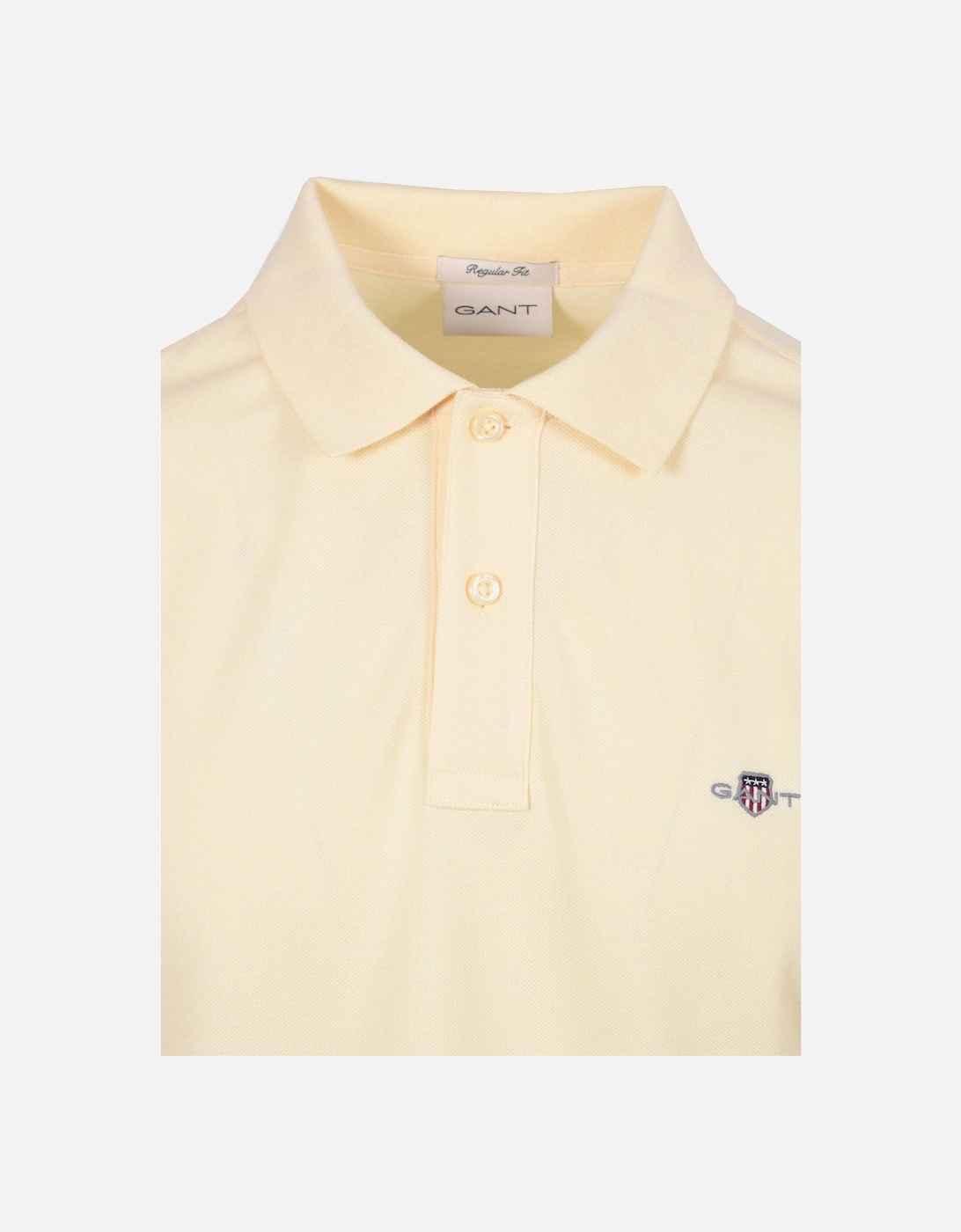REG SHIELD SS PIQUE POLO SHIRT VANILLA YELLOW