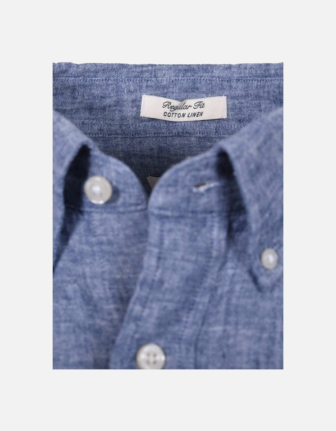 REG COTTON LINEN SHORT SLEEVE SHIRT VINTAGE BLUE