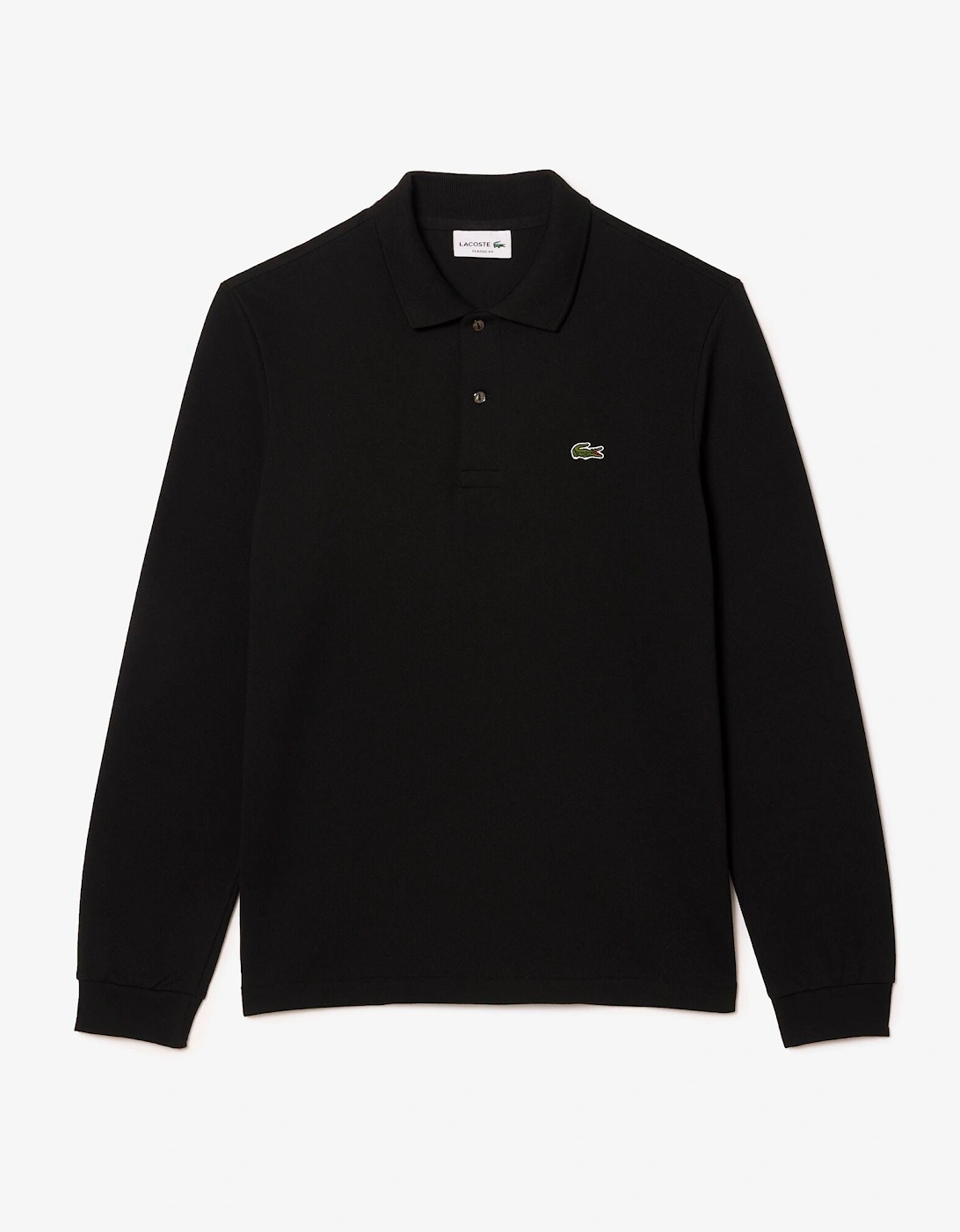 Original L.12.12 Mens Long Sleeve Cotton Polo Shirt - Black 031