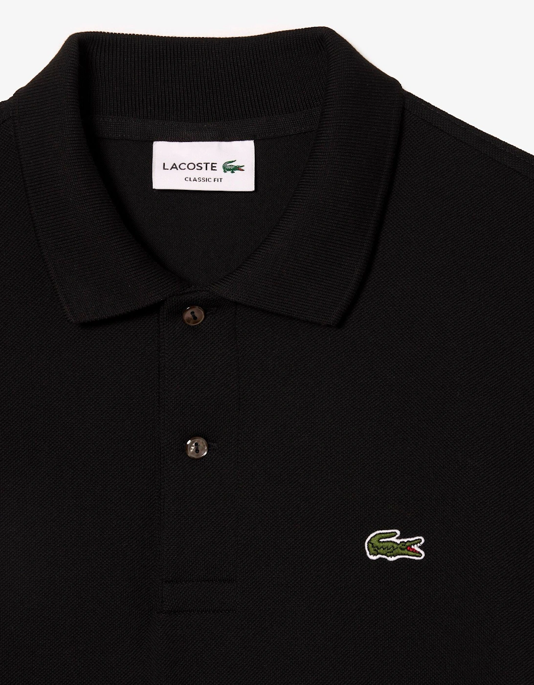 Original L.12.12 Mens Long Sleeve Cotton Polo Shirt - Black 031
