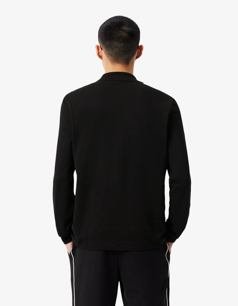 Original L.12.12 Mens Long Sleeve Cotton Polo Shirt - Black 031