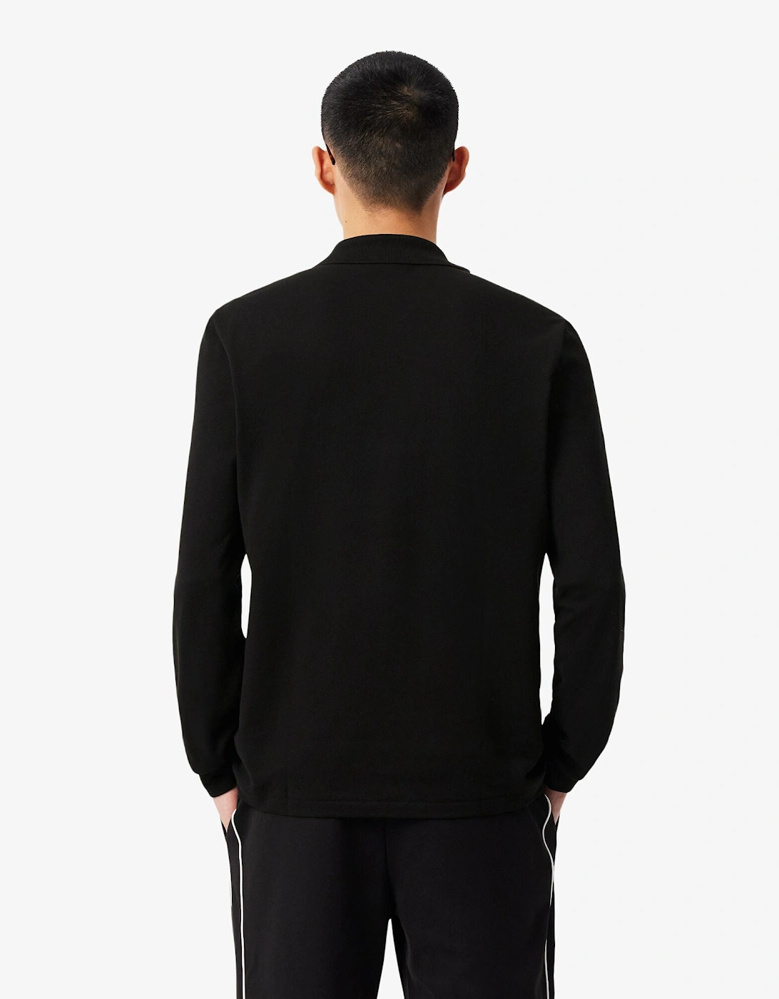 Original L.12.12 Mens Long Sleeve Cotton Polo Shirt - Black 031