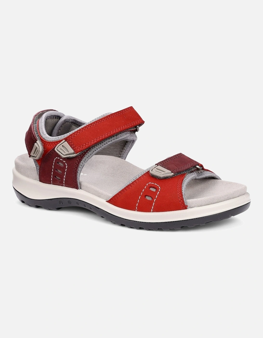 Hotter Women's Red Walk Ii Wide Fit Sandals - Size: 4
