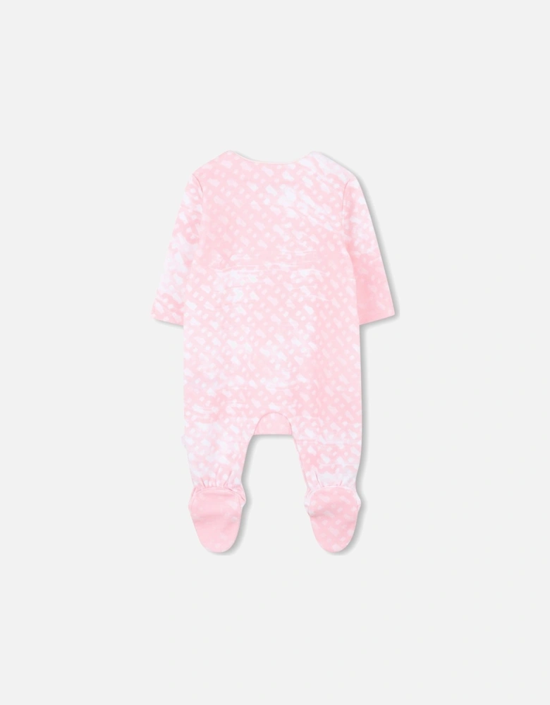BOSS PINK BABY GIRL BABYGROW/HAT/BIB SET J52506